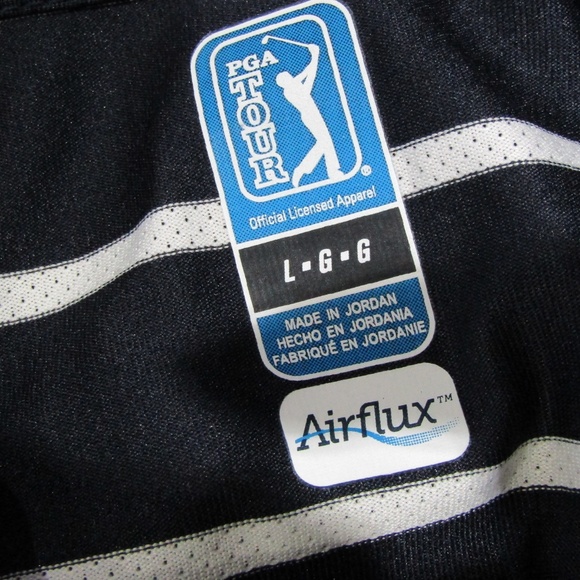 PGA Tour Navy Blue White Airflux Polo Golf Shirt - Picture 4 of 4